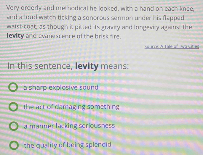 Solved: Very orderly and methodical he looked, with a hand on each knee ...