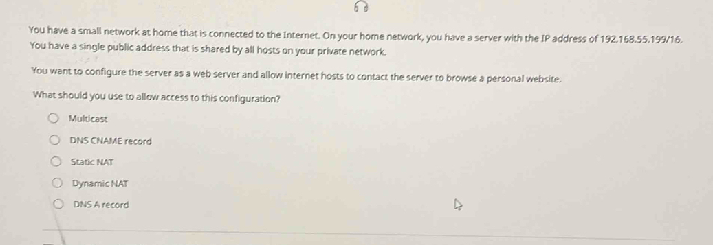 Solved: You have a small network at home that is connected to the ...