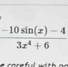  (-10sin (x)-4)/3x^4+6 