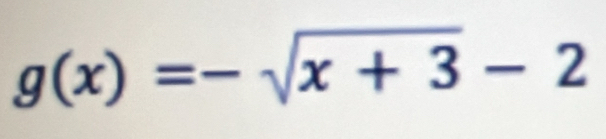 g(x)=-sqrt(x+3)-2