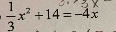 3 x² + 14= −4x