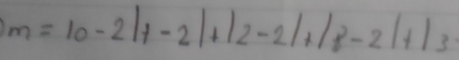 m=10-2|+-2|+|2-2|+|8-2|+|3-3|