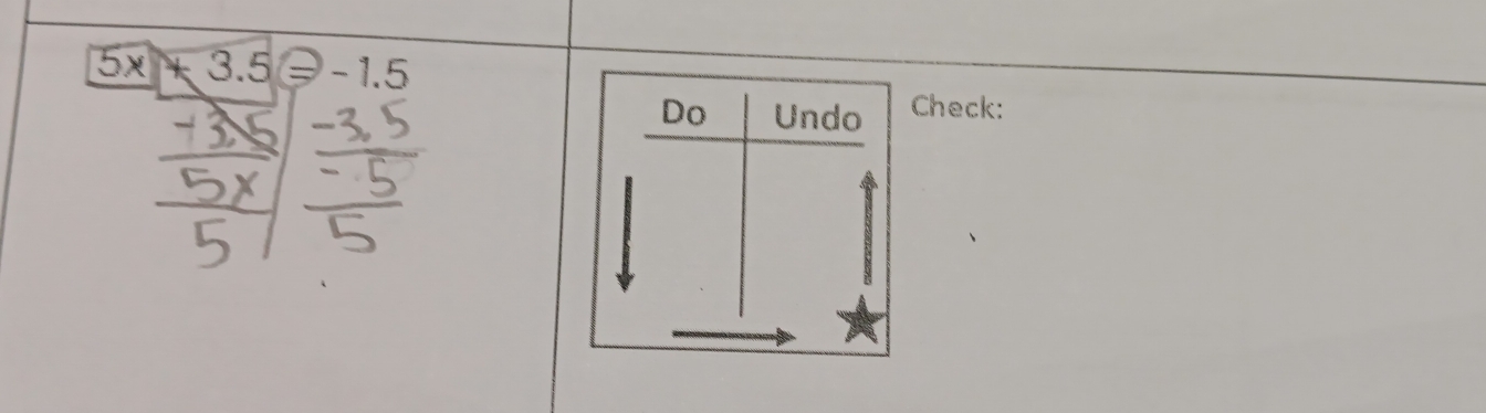 5x+3.5 -1.5
Check: