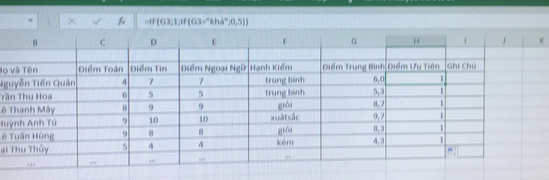 1
f =(F(63;1;iF(63=''kha'';0,5))
K
lọ 
Ng 
Tầ 
ê 
Hu 
ê 
ại