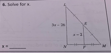 Solve for x. 
_ x=