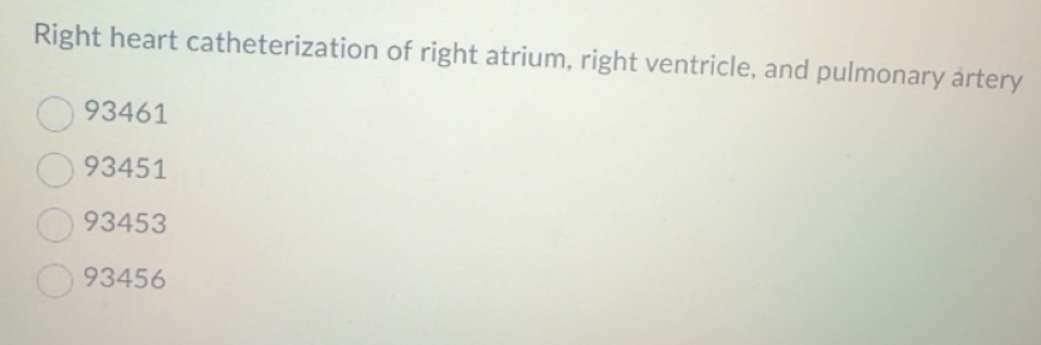 Solved: Right heart catheterization of right atrium, right ventricle ...