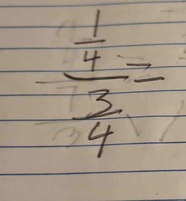 frac  1/4 = 3/4 