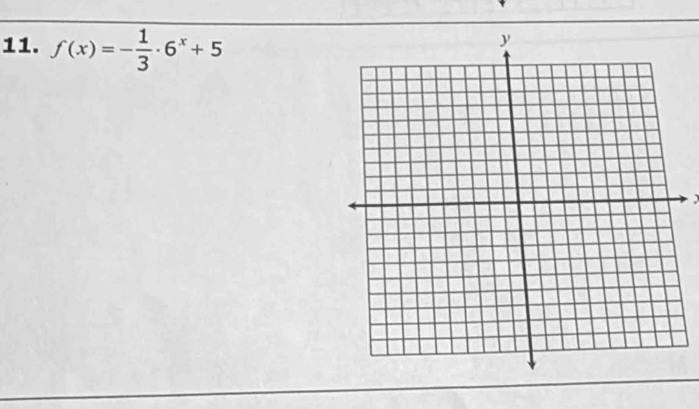 f(x)=- 1/3 · 6^x+5