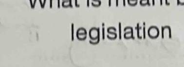 legislation