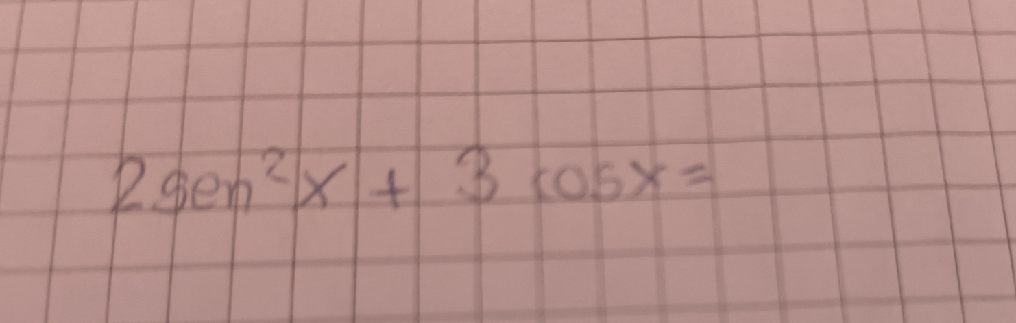 2sec^2x+3cos x=