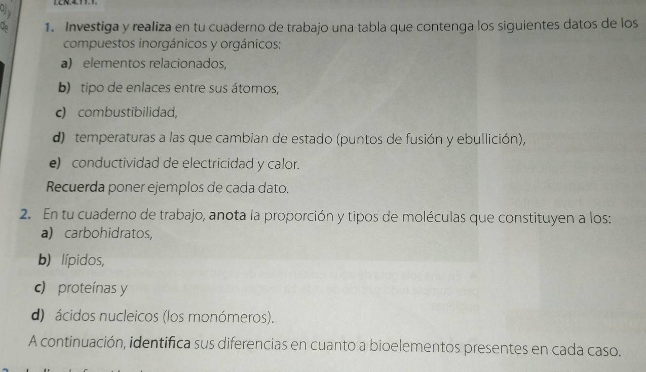 Resuelto:Qs 1. Investiga y realiza en tu cuaderno de trabajo una tabla ...