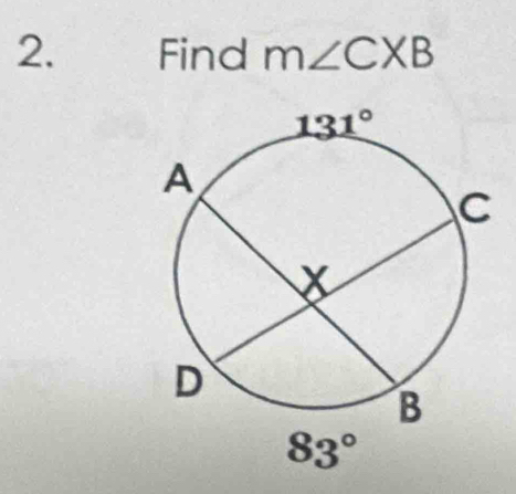 Find m∠ CXB