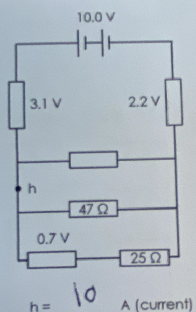 h= A (current)