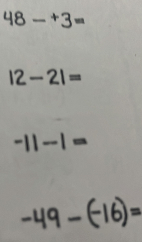 48 − +3=
|2-2|=
-||--1 =