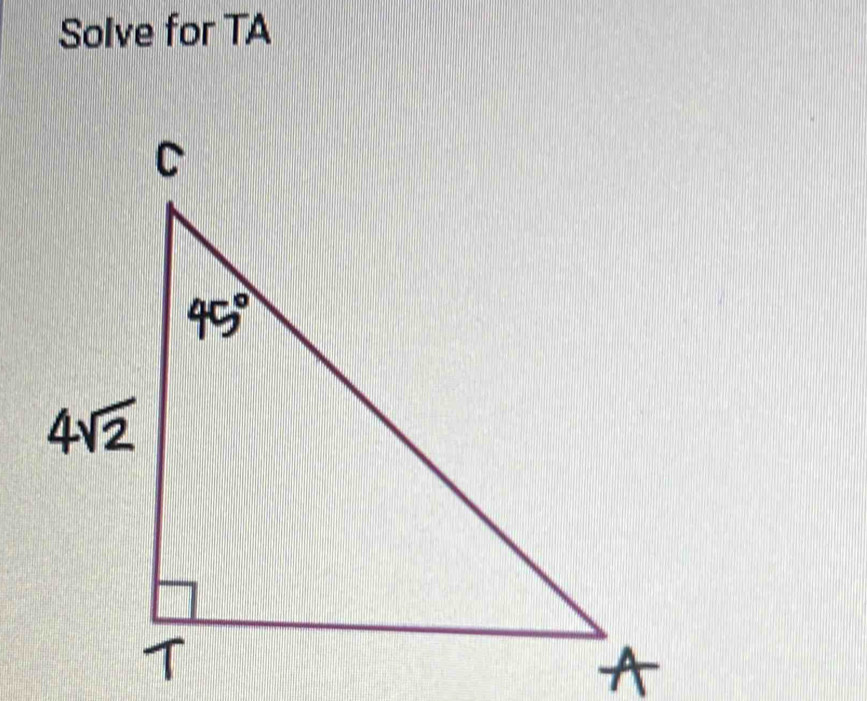 Solve for TA