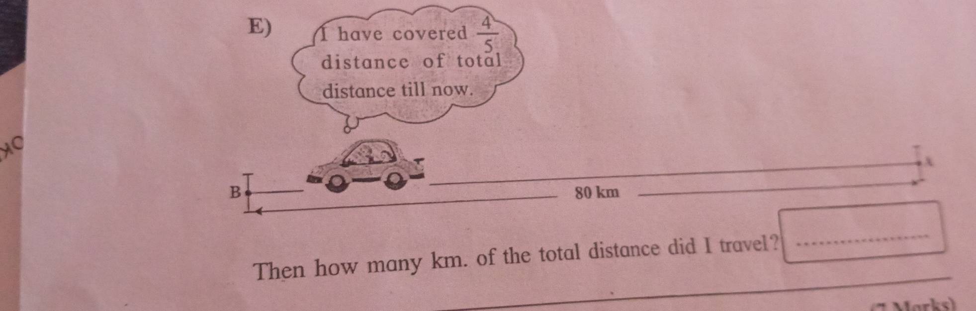 Then how many km. of the total distanc