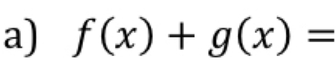 f(x)+g(x)=