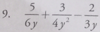  5/6y + 3/4y^2 - 2/3y 