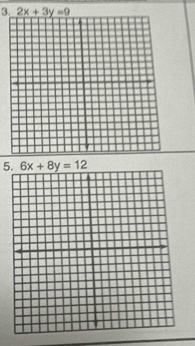 2x+3y=9
5. 6x+8y=12