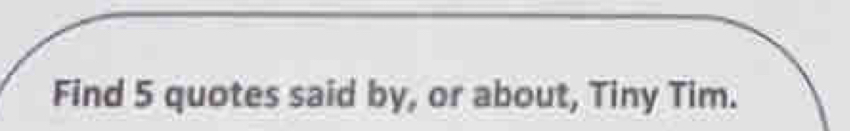 Find 5 quotes said by, or about, Tiny Tim.