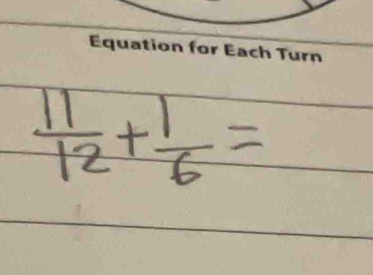 Equation for Each Turn