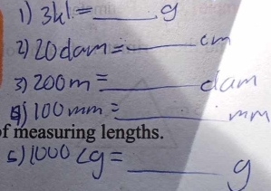 of measuring lengths. 
_