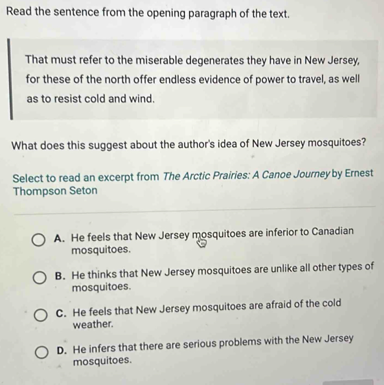 Solved: Read the sentence from the opening paragraph of the text. That ...