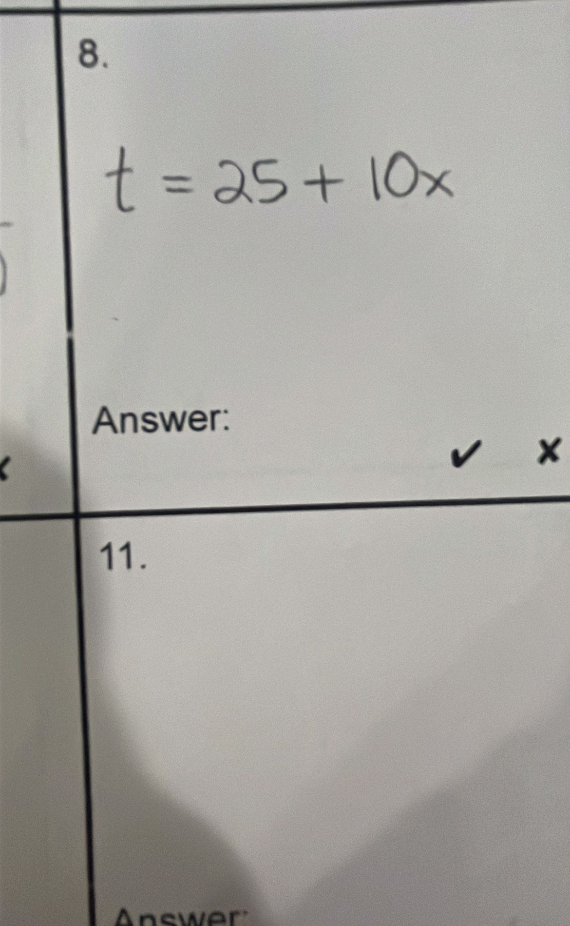 Answer:
X
11. 
Answer