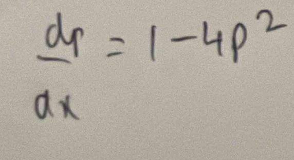 frac d_ya_x=1-4p^2