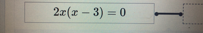 2x(x-3)=0