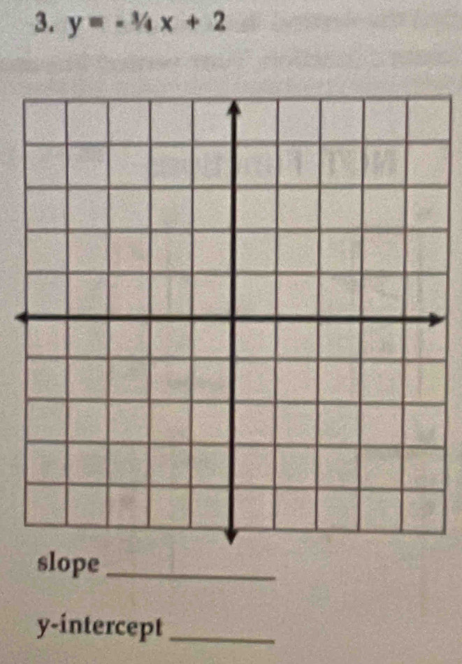 y=-^3/_4x+2
slope_ 
y-intercept_