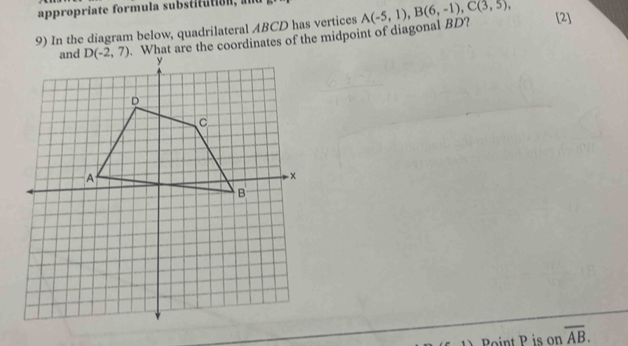 Solved: appropriate formula substitution , a 9) In the diagram below ...