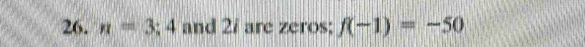 n=3;4 and 27 are zeros; f(-1)=-50