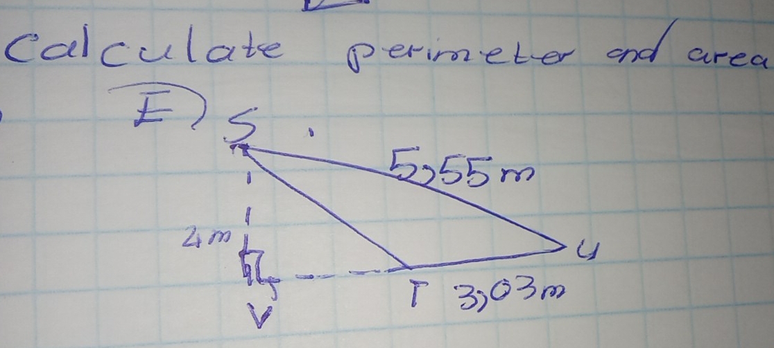 calculate perimeter and area