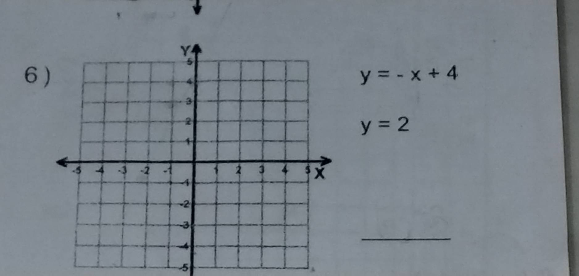 6 y=-x+4
y=2
_ 
5