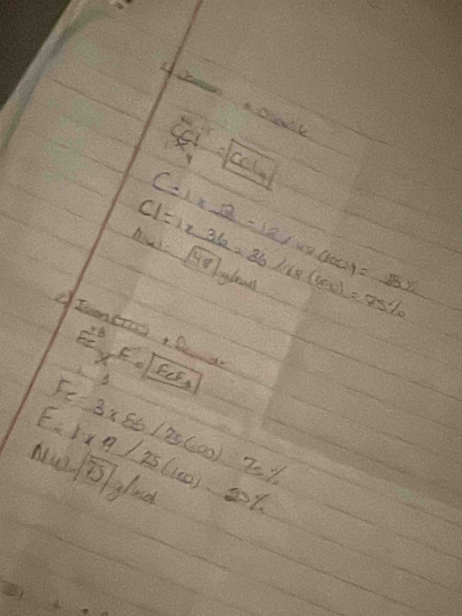 4
1cm
(11* Omega =12/us(100)=25%
C1=1* 36=36/18(4x)=75%
hed=
He -glown 
Iwontie + Qoa
F^3=y^5 Fes, 
3
Fe=3* 55/25(100) 7=y
E.)* 9/25(100) 53%
nve is gluo