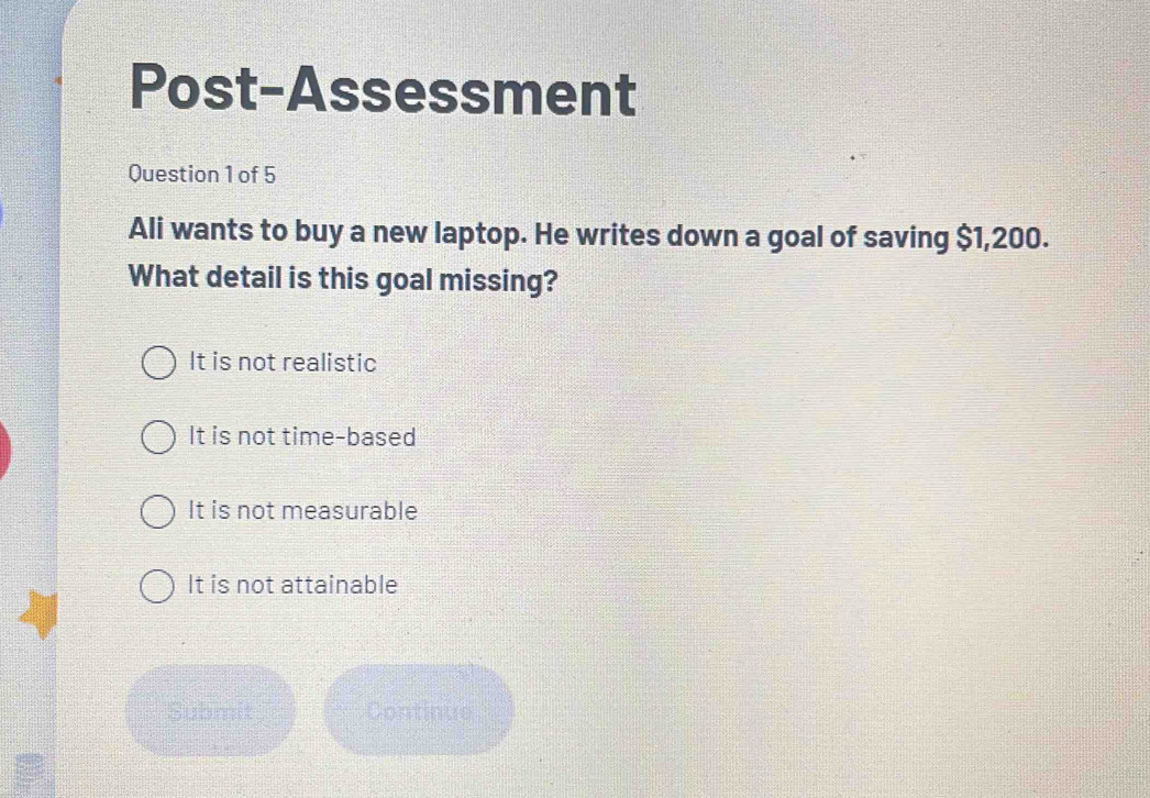 Solved: Post-Assessment Question 1 of 5 Ali wants to buy a new laptop ...