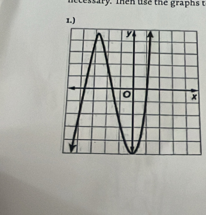 necessary. Then use the graphs t 
1.)