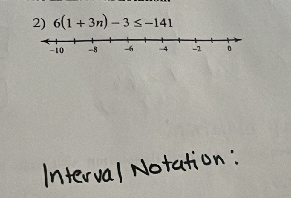 6(1+3n)-3≤ -141