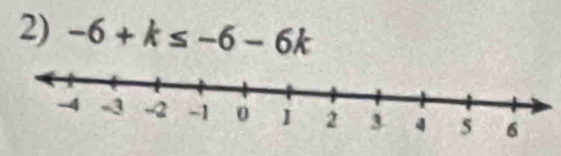 -6+k≤ -6-6k