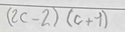 overline (2c-2)(c+1)