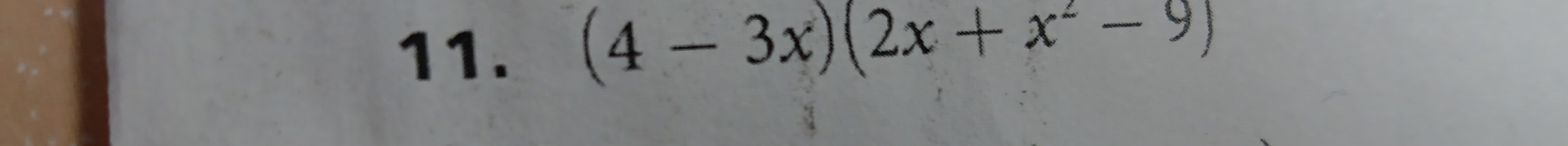 (4-3x)(2x+x^2-9)