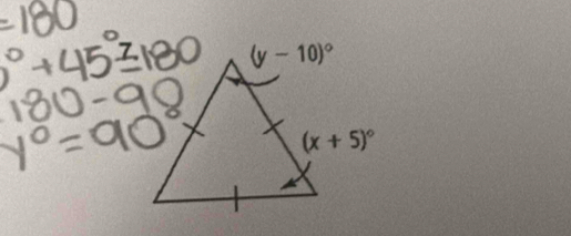 =180
0°+45°≥ 180
180-90
y°=90°