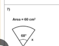 Area =60cm^2