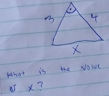 What is the Nolve 
of x?