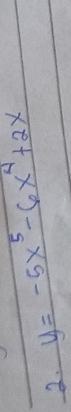 y=-5x^5-6x^4+2x