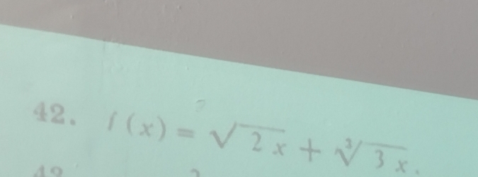 f(x)=sqrt(2)x+sqrt[3](3)x.