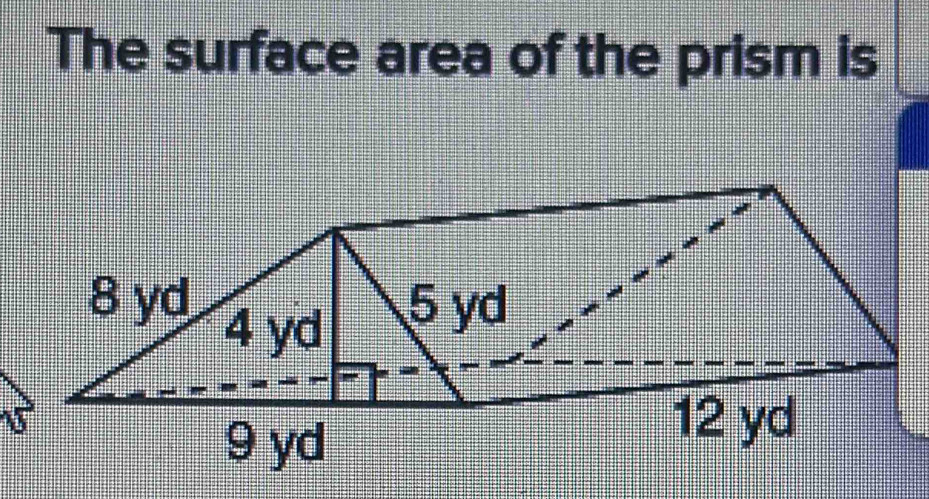 The surface area of the prism is