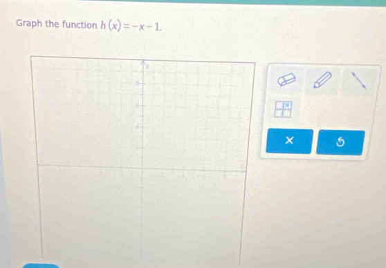 Graph the function h(x)=-x-1. 
×