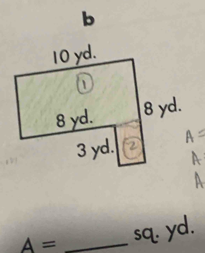 A= _sq. yd.